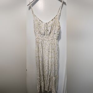 Hollister Yellow Floral Maxi Dress (Size XL)